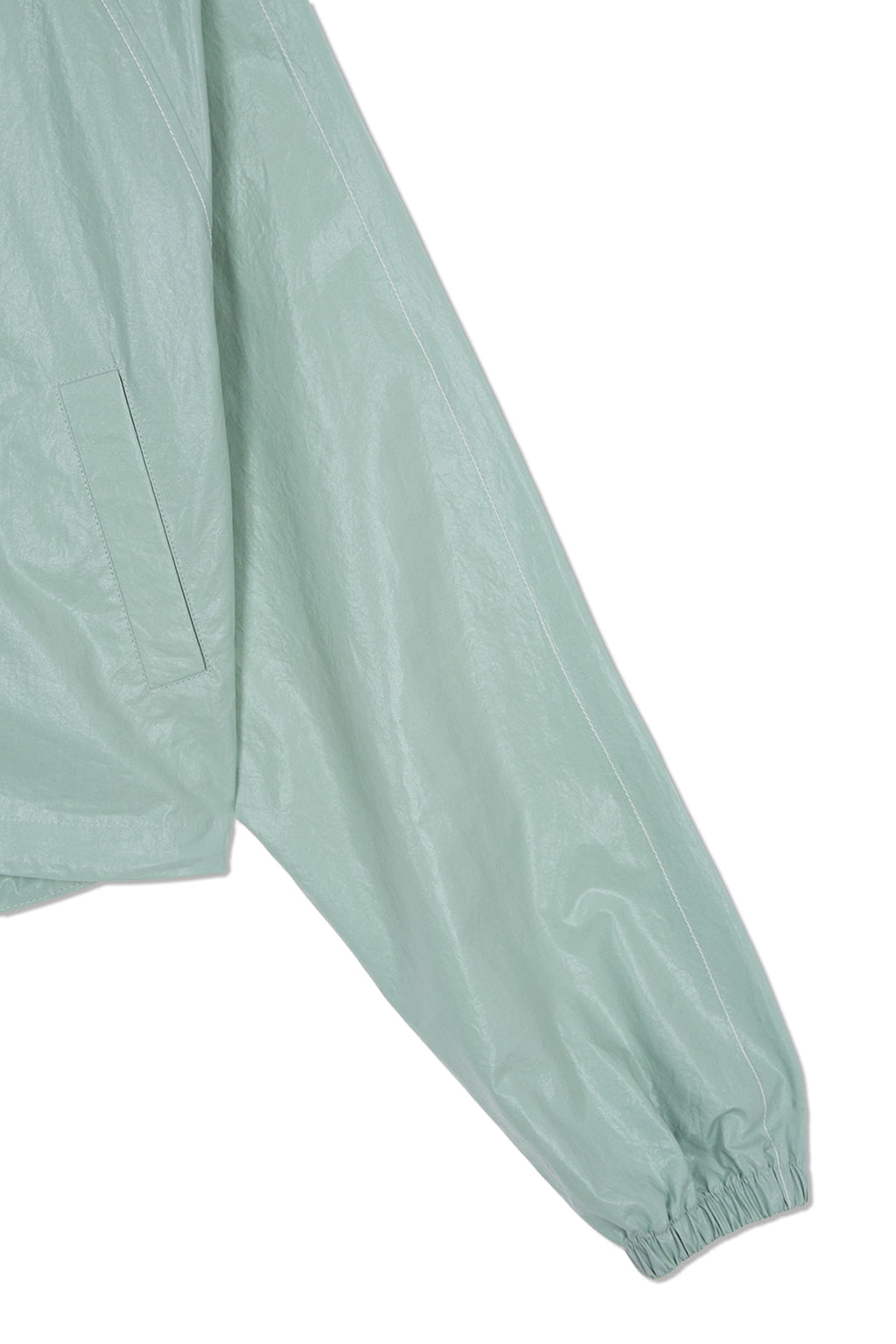 Matin Kim - Matin Crop Hoody Coating Jumper (Mint) product image 4 | TRAB K-Fashion Australia