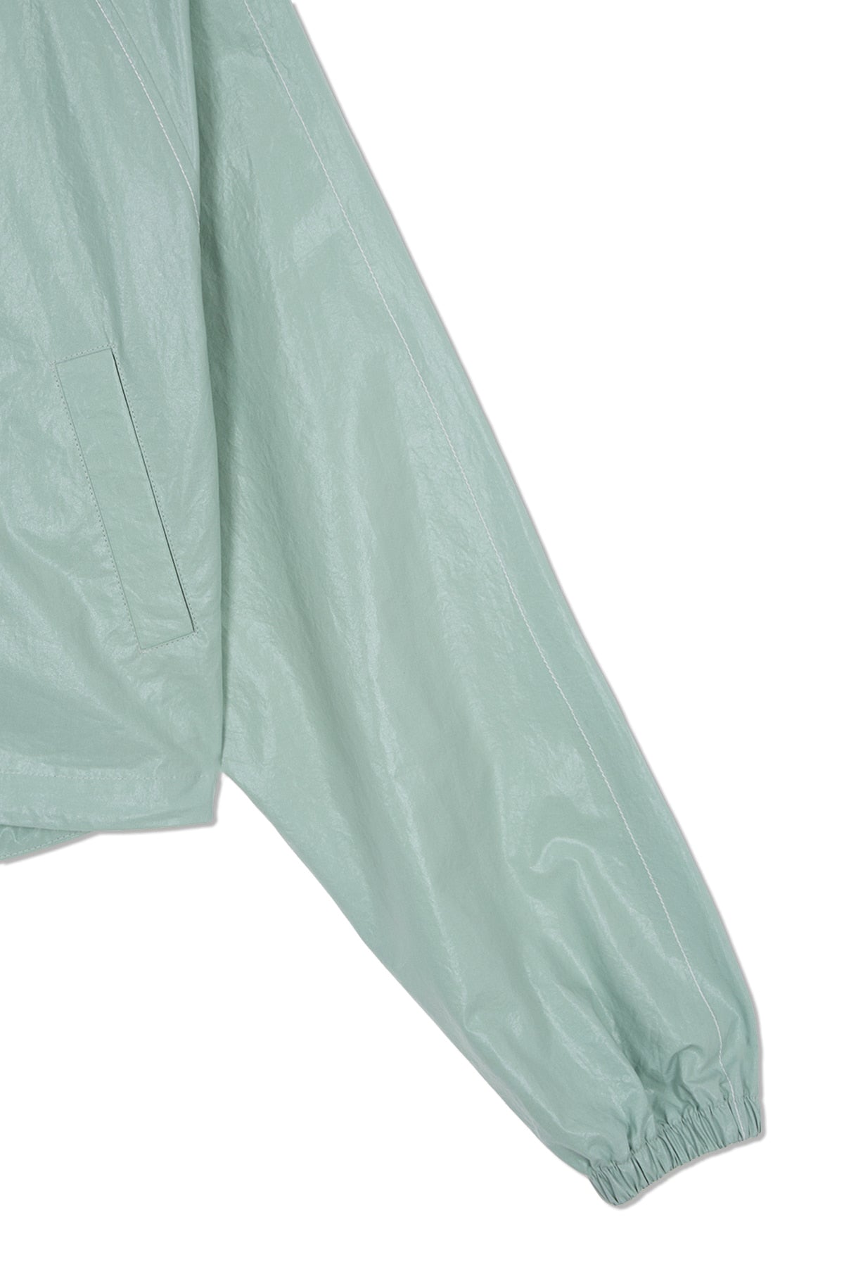 Matin Kim - Matin Crop Hoody Coating Jumper (Mint) product image 4 | TRAB K-Fashion Australia