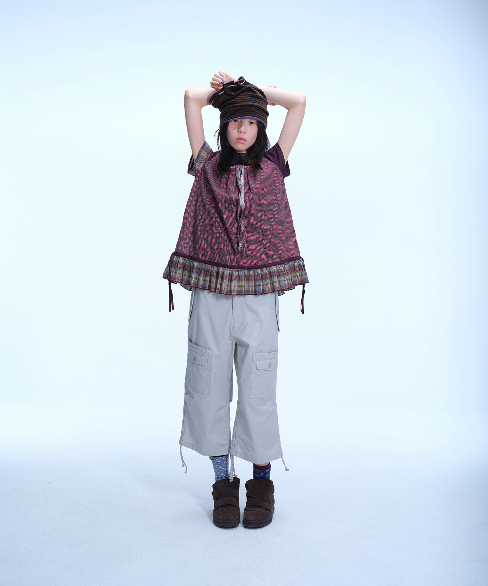 Coyseio - Strap Shirring Blouse (Purple) product image 6 | TRAB K-Fashion Australia