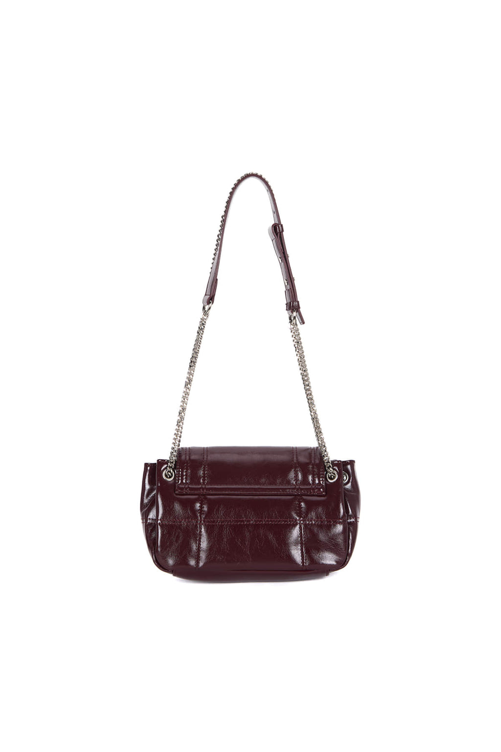 Matin Kim - Glossy Quilting Small Chain Bag (Burgundy) product image 5 | TRAB K-Fashion Australia