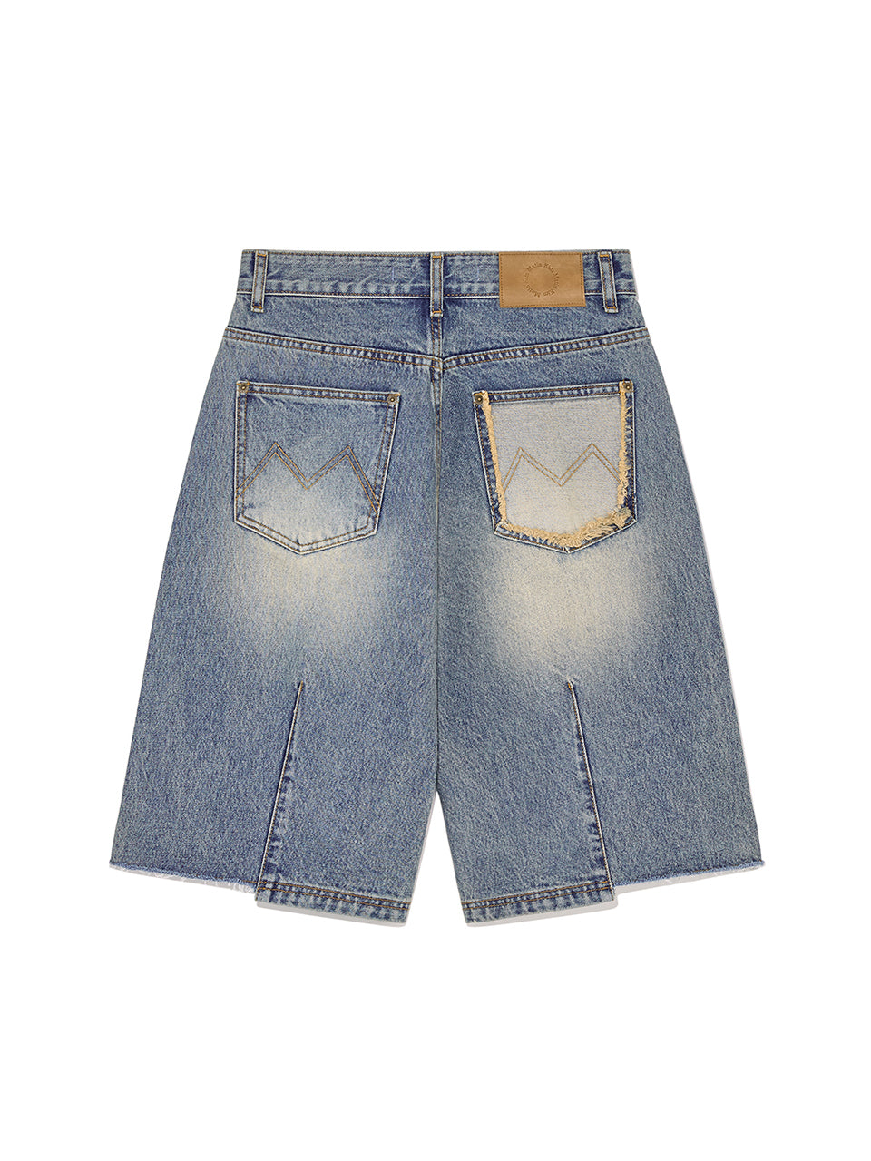 Matin Kim - Hem Point Bermuda Denim Pants (Blue) product image 2 | TRAB K-Fashion Australia