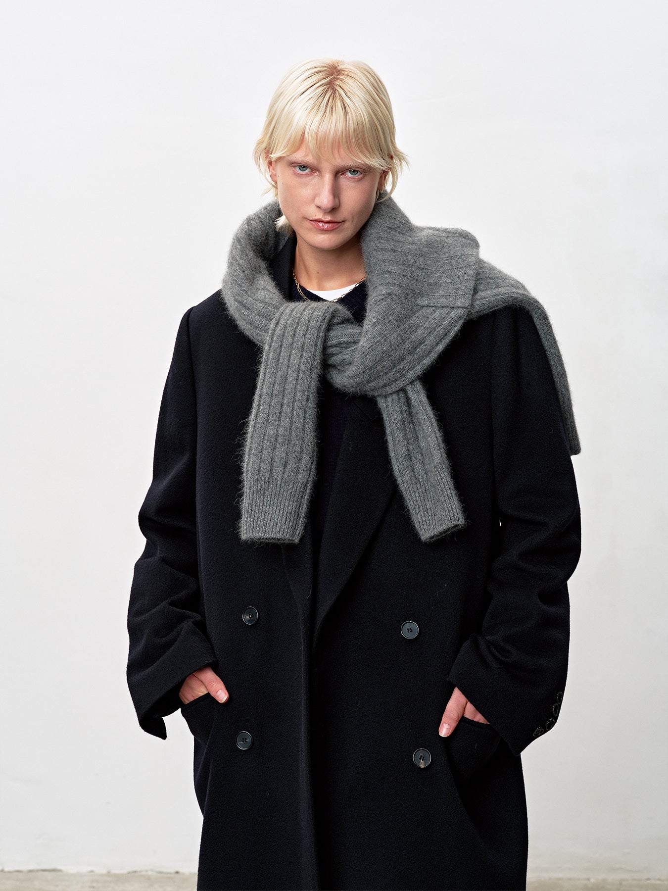 Tonywack - Tailored Double-Breasted Maxi Coat (Navy) product image 9 | TRAB K-Fashion Australia