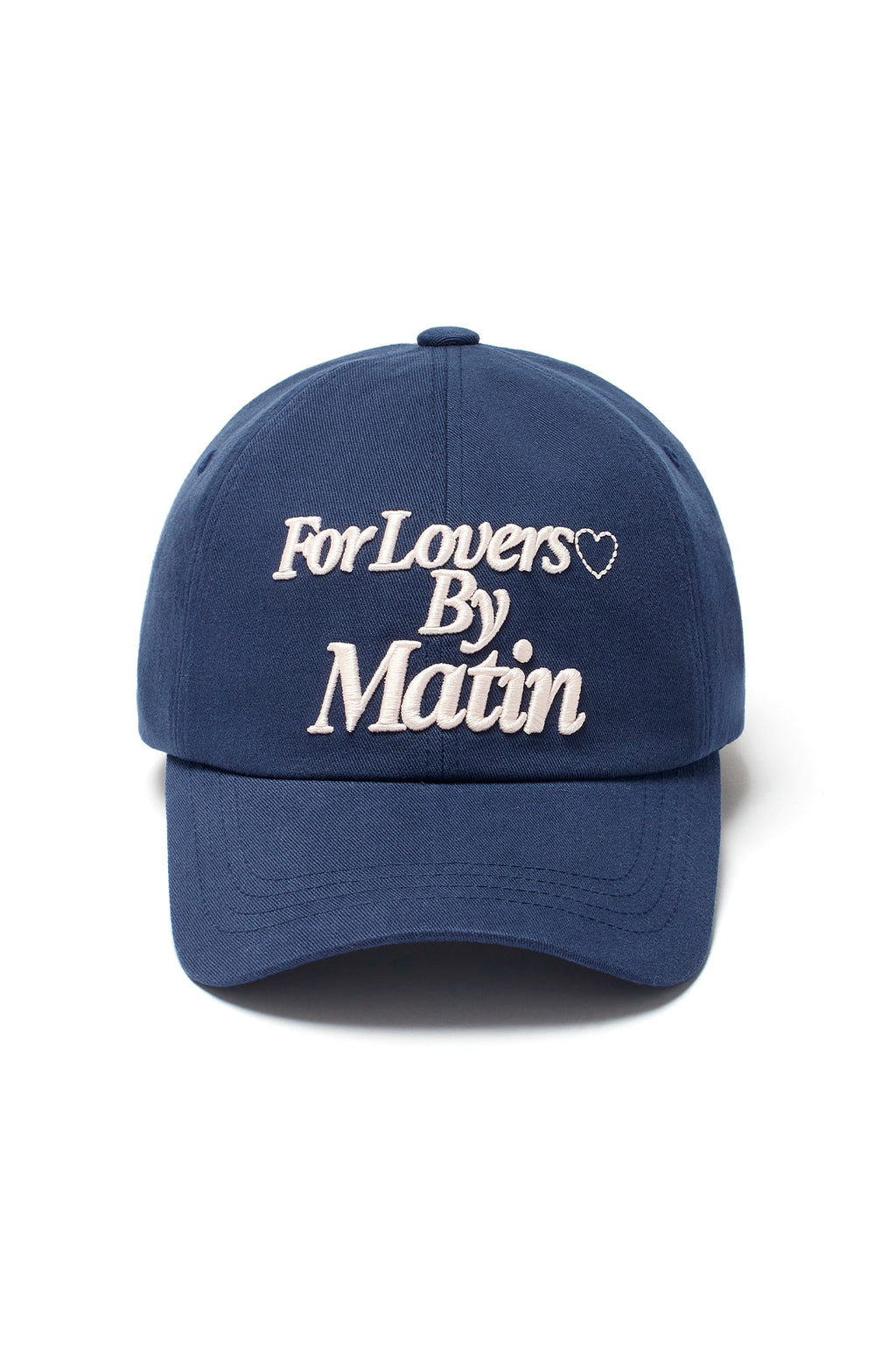 Matin Kim - For Lovers Logo Point Ball Cap (Navy) product image 1 | TRAB K-Fashion Australia