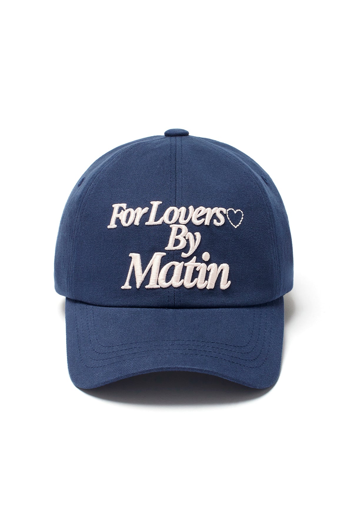 Matin Kim - For Lovers Logo Point Ball Cap (Navy) product image 1 | TRAB K-Fashion Australia
