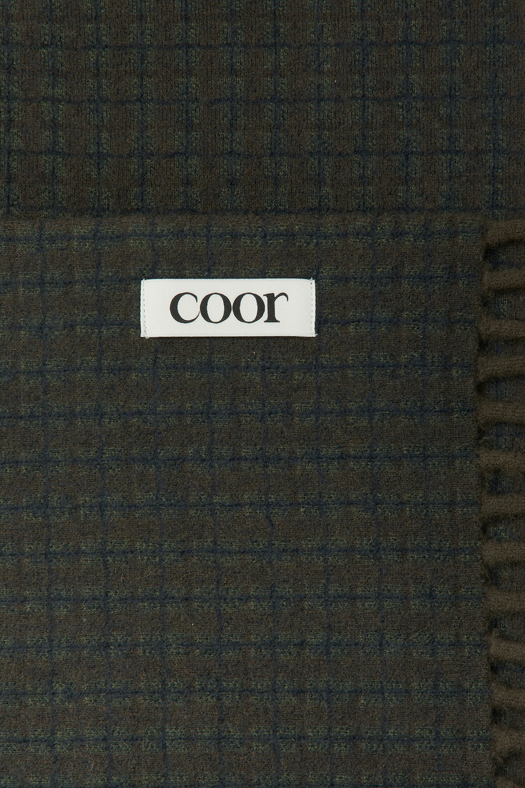 Coor - Merino Wool Gunclub Check Muffler (Khaki Brown) product image 5 | TRAB K-Fashion Australia