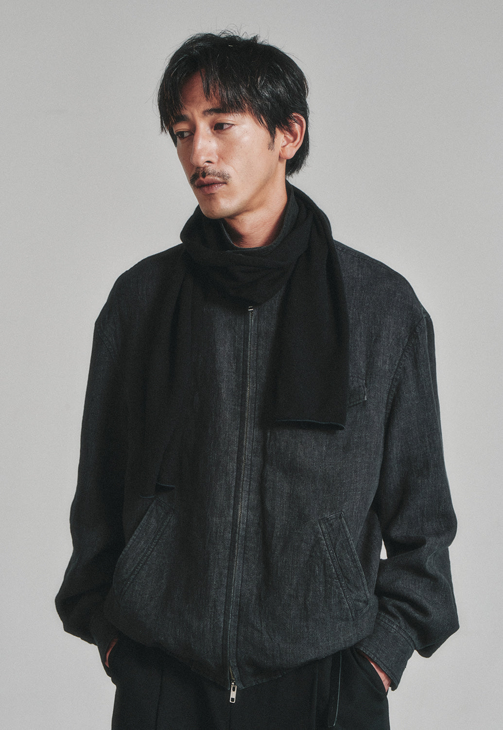 Art if acts - Linen Pocket Blouson (Black) product image 6 | TRAB K-Fashion Australia