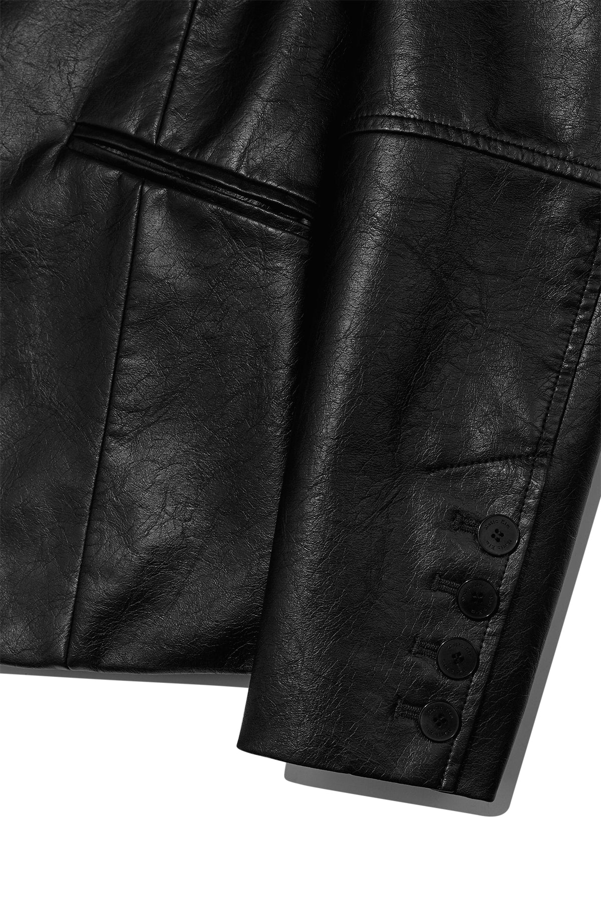 Matin Kim - Leather Single Blazer (Black) product image 4 | TRAB K-Fashion Australia