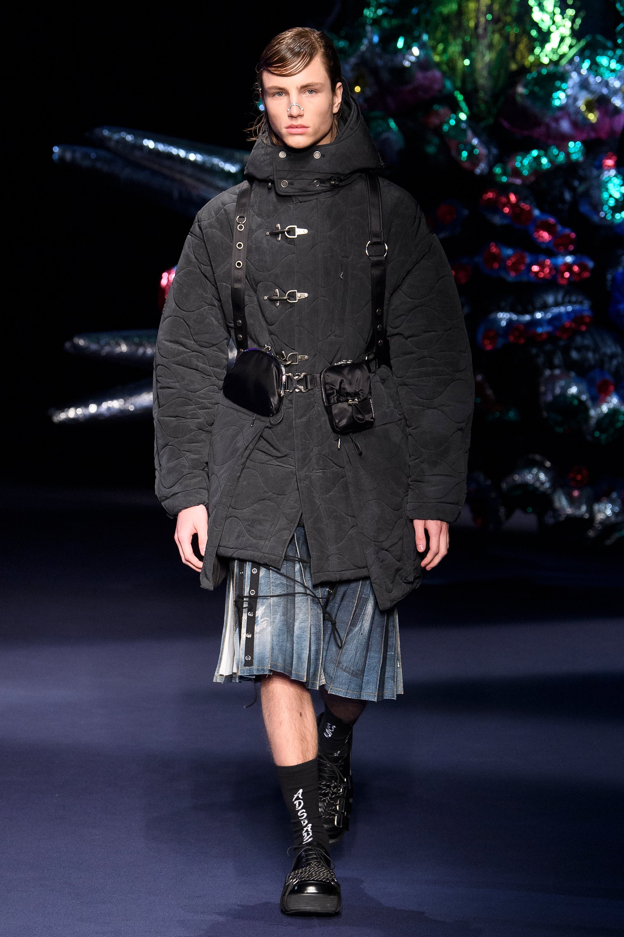 Andersson Bell - Lace-Up Fishtail Parka (Asphalt) product image 5 | TRAB K-Fashion Australia