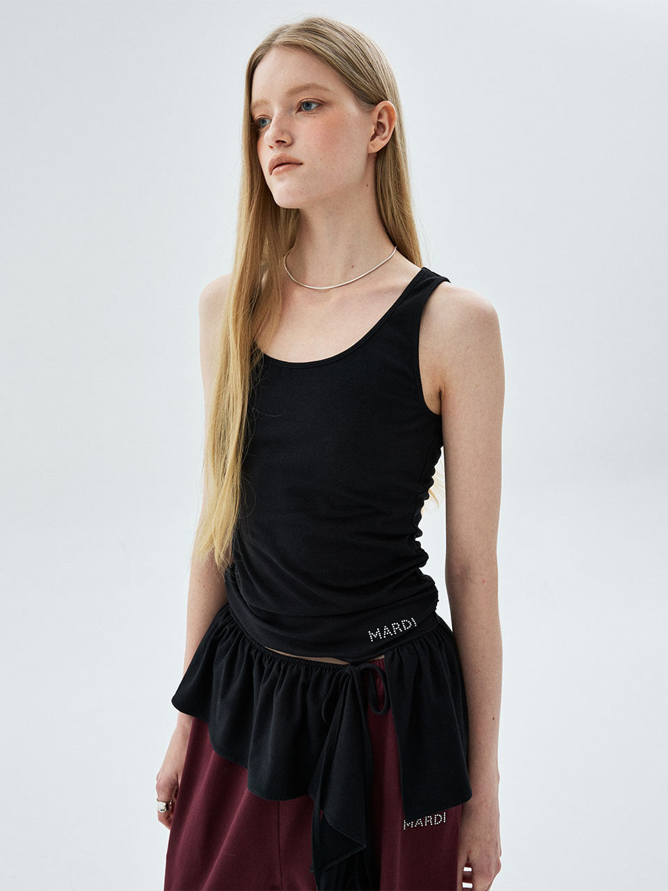Mardi Mercredi - Sleeveless Ruffle Hem (Black) product image 1 | TRAB K-Fashion Australia