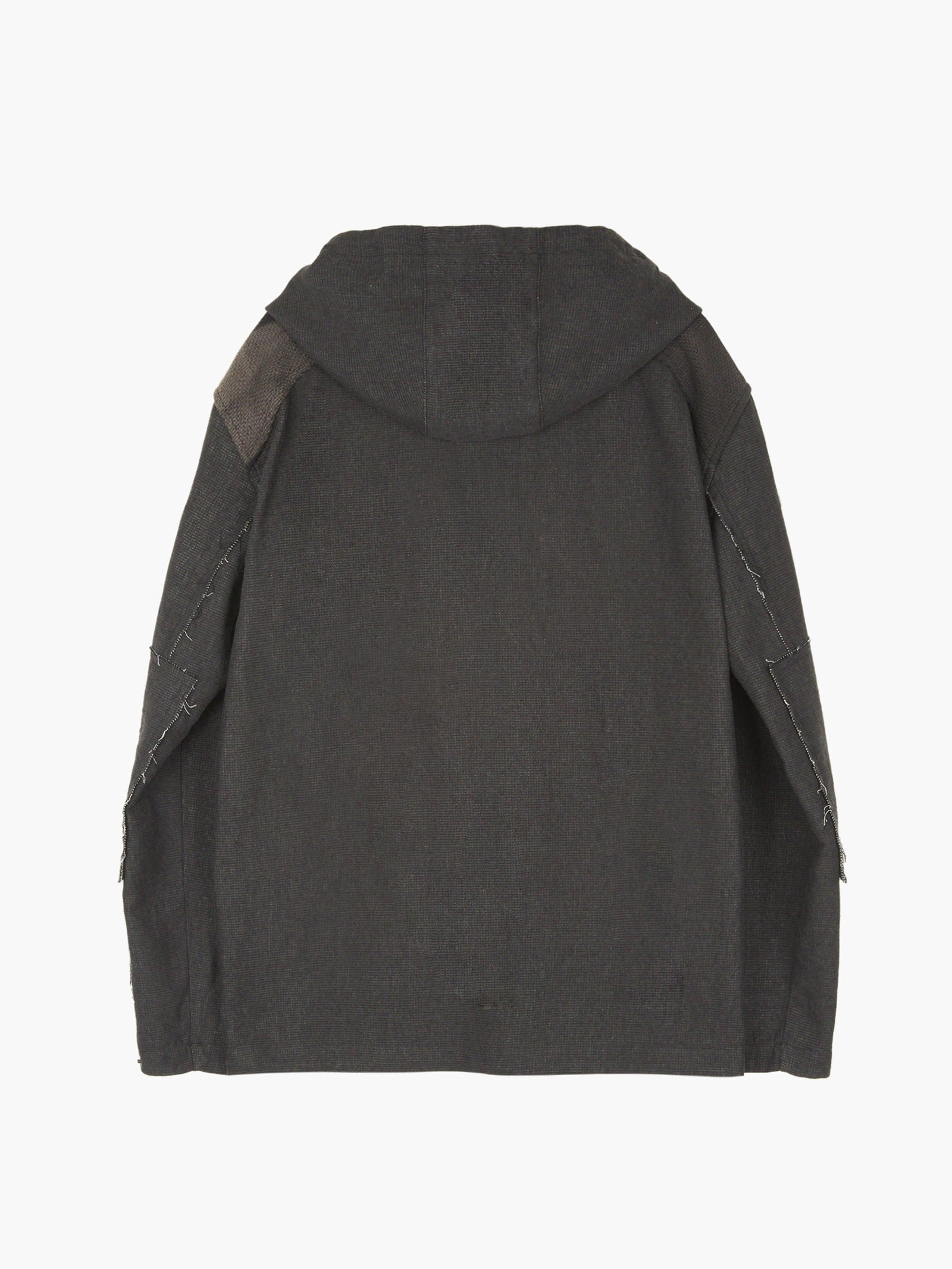 Jiyong Kim - Sun-Bleached Raw Edged Anorak (Black) product image 9 | TRAB K-Fashion Australia