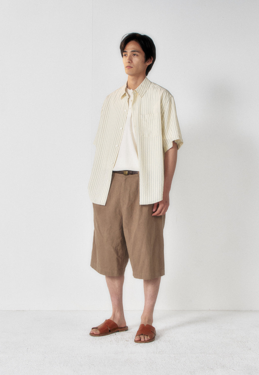 Art if acts - Wrinkle Rayon Half Shirt (Cream/Liberty Blue) product image 3 | TRAB K-Fashion Australia