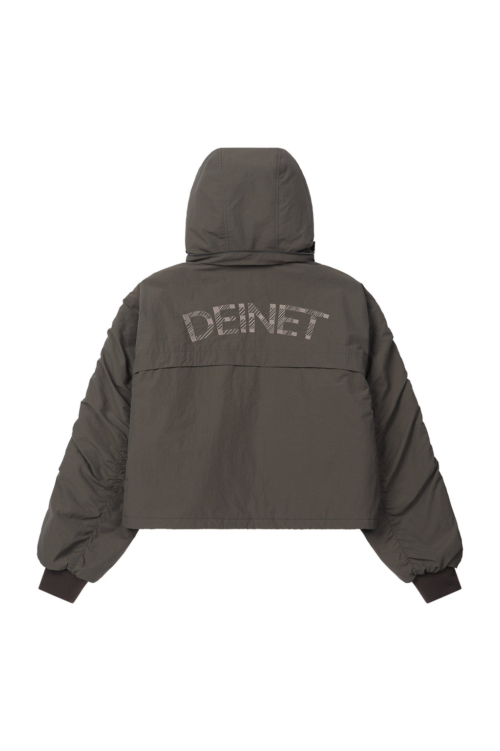 Deinet - Parka Ring Hooded Cropped Jumper (Khaki) product image 10 | TRAB K-Fashion Australia