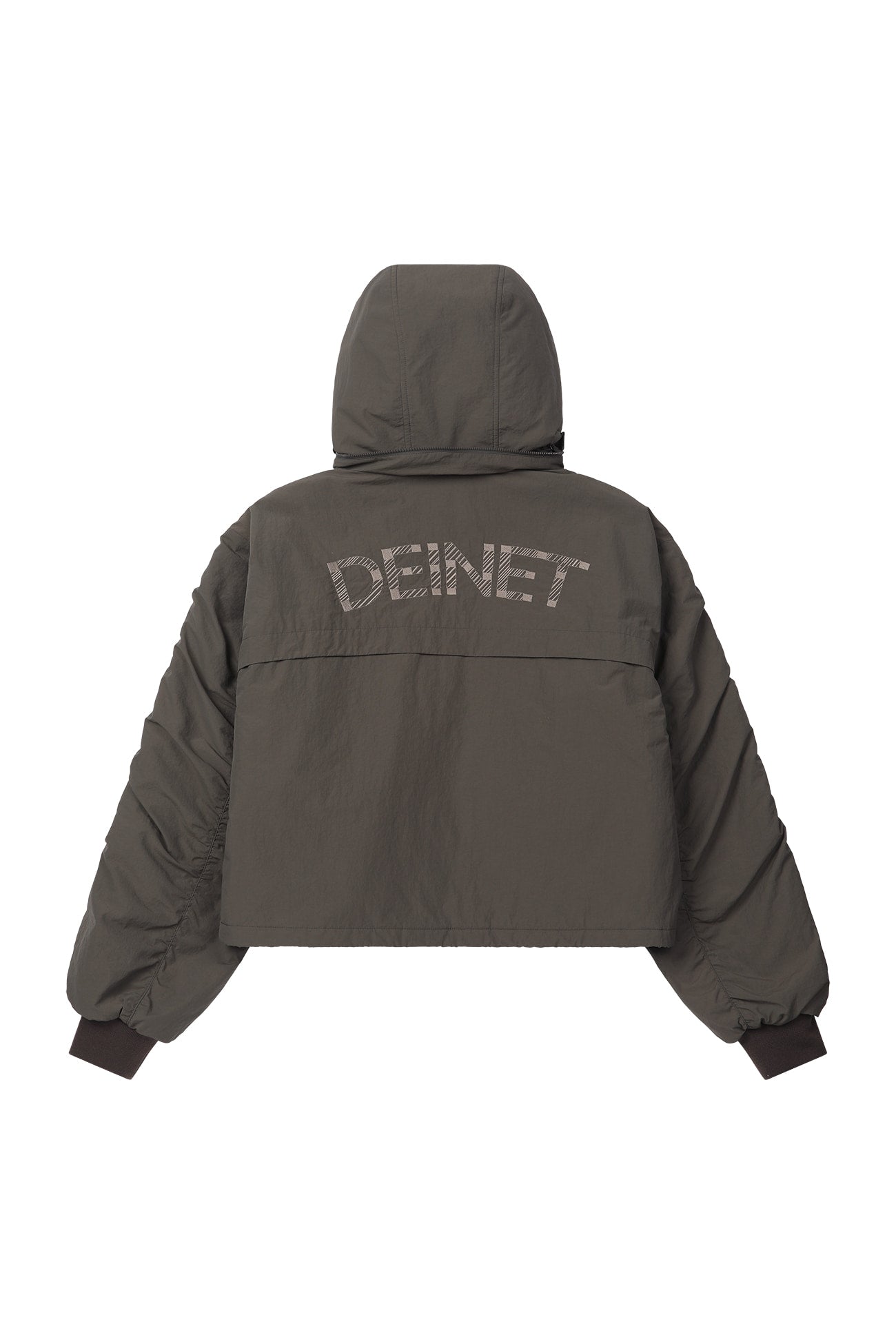 Deinet - Parka Ring Hooded Cropped Jumper (Khaki) product image 10 | TRAB K-Fashion Australia