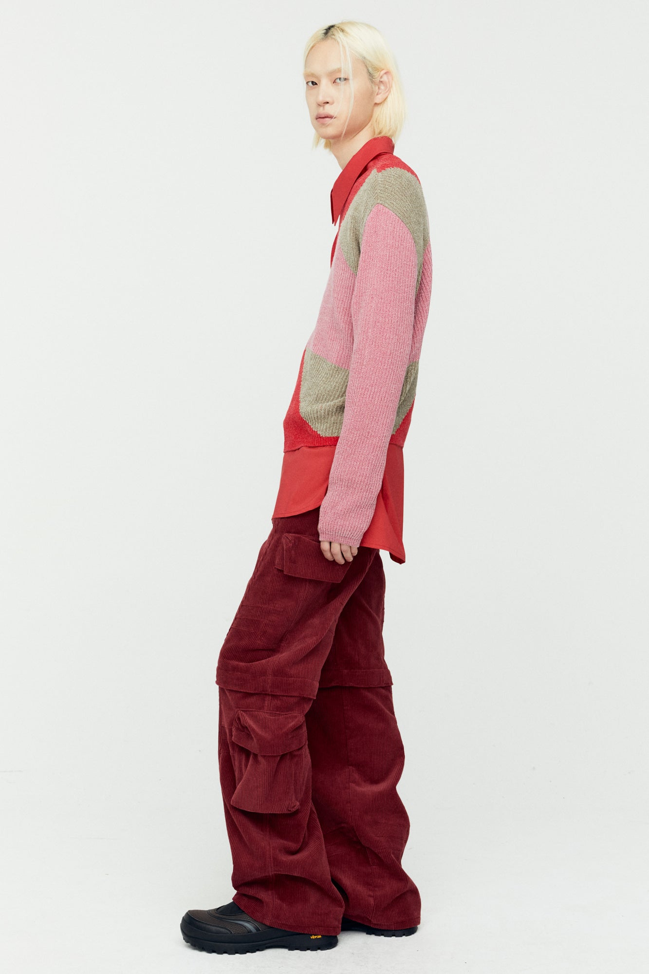 Andersson Bell - Fite Crew-Neck Sweater (Red/Pink) product image 4 | TRAB K-Fashion Australia