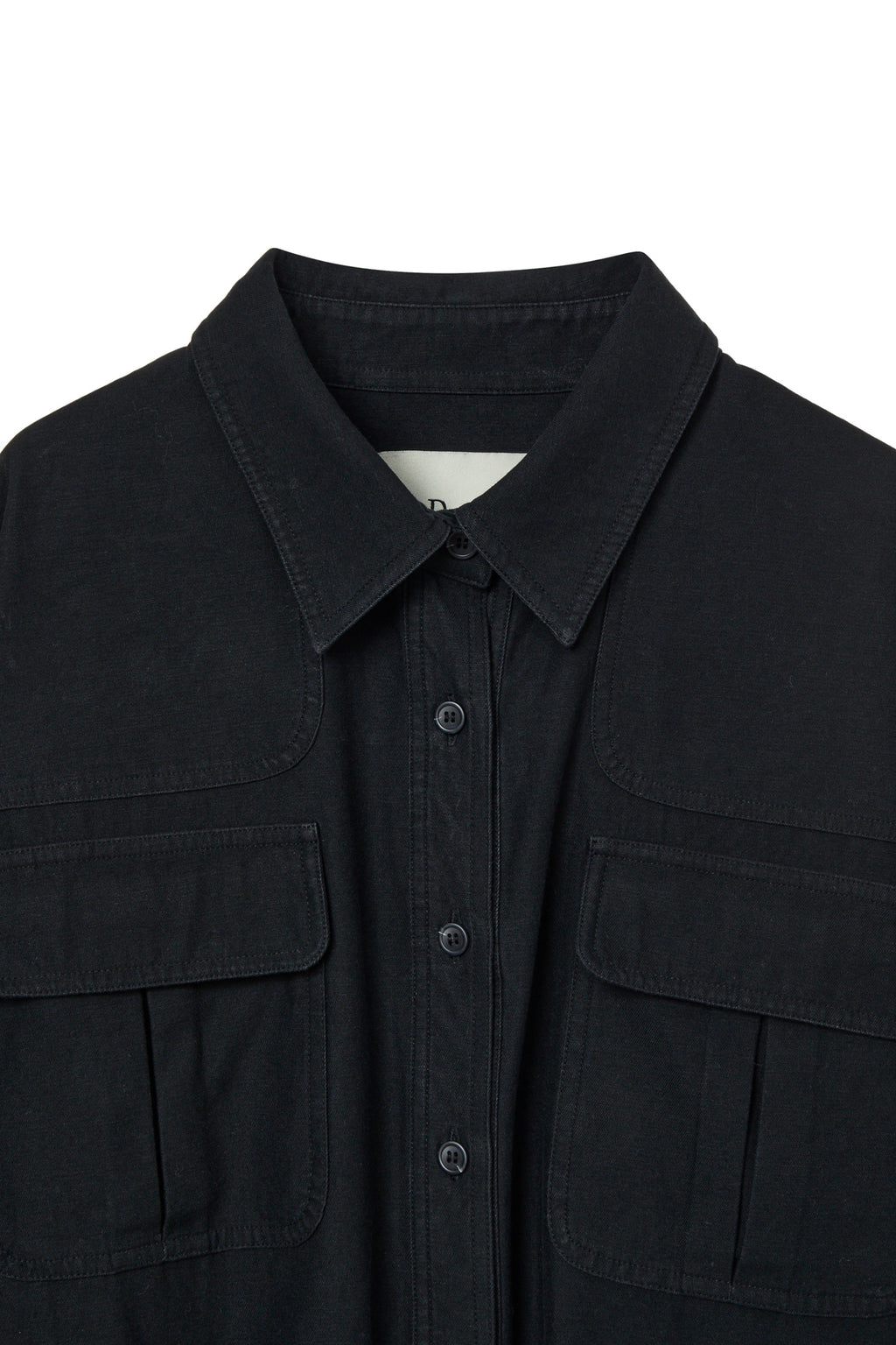 Deinet - Frayed Cotton Shirt (Black) product image 3 | TRAB K-Fashion Australia