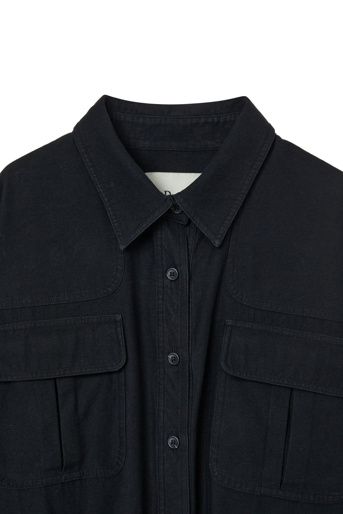 Deinet - Frayed Cotton Shirt (Black) product image 3 | TRAB K-Fashion Australia