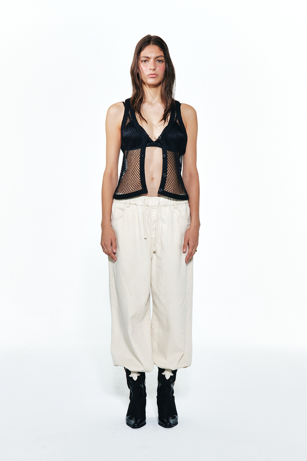 Deinet - Crochet Knit Vest (Black) product image 1 | TRAB K-Fashion Australia