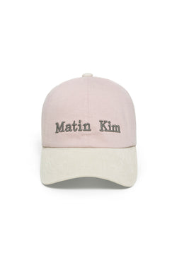 Matin Kim - Matin Classic Logo Corduroy Brim Ball Cap (Pink) product image 1 | TRAB K-Fashion Australia