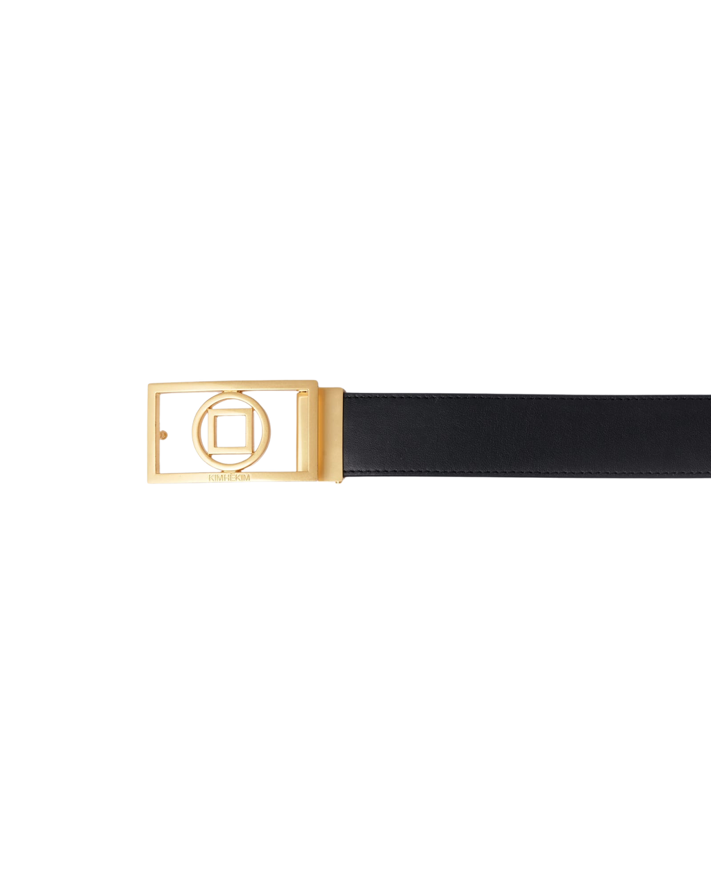 Kimhe Kim - Coin Logo Leather Belt (Black&gold) product image 3 | TRAB K-Fashion Australia