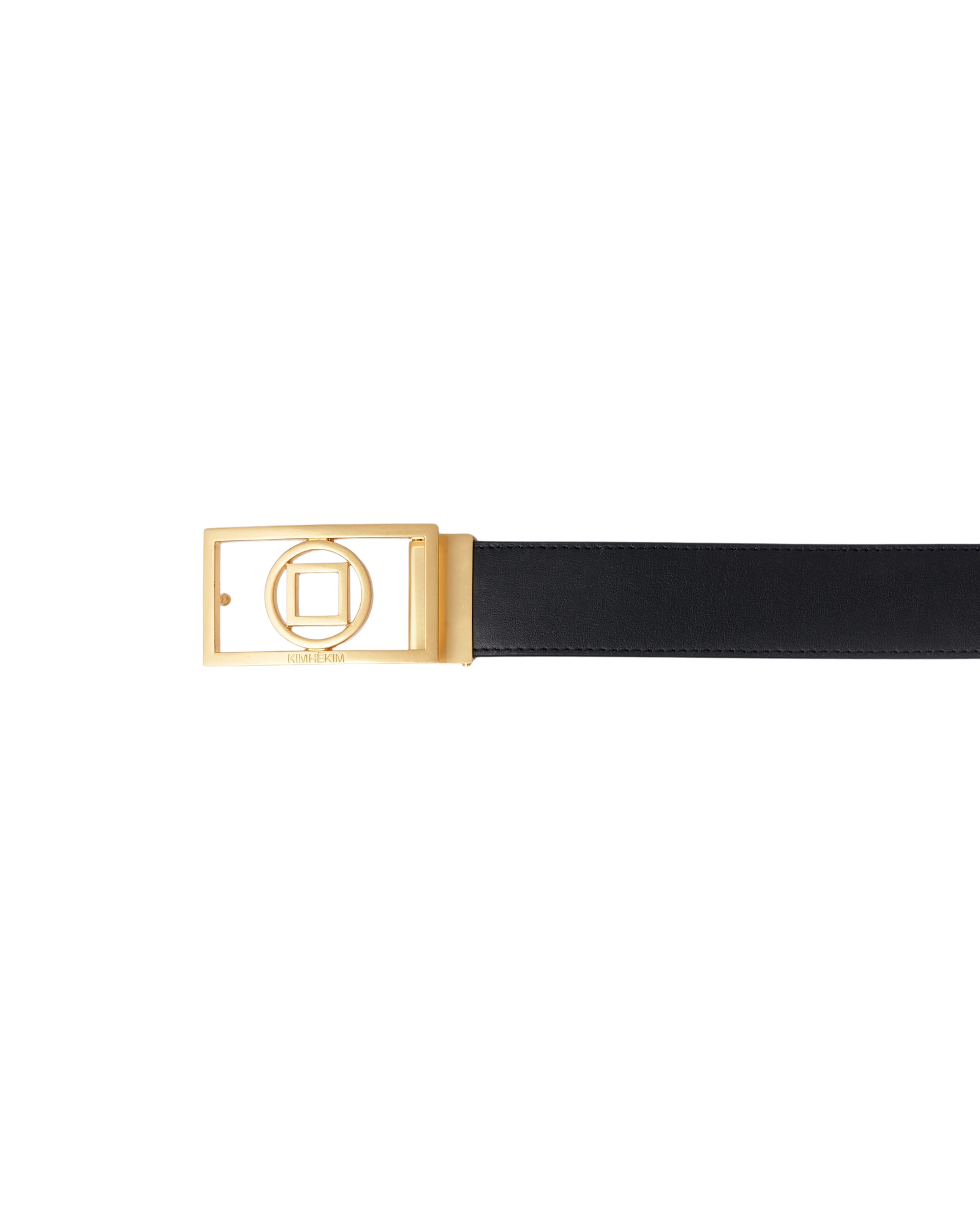Kimhe Kim - Coin Logo Leather Belt (Black&gold) product image 3 | TRAB K-Fashion Australia