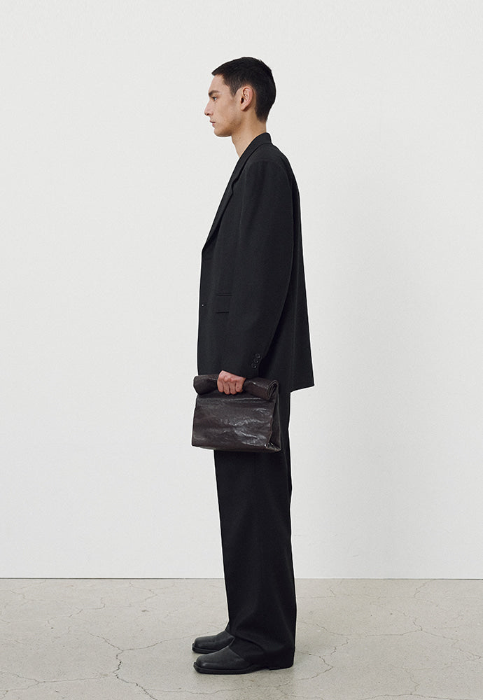 Tonywack - Wool Twill Double-Pleats Wide Trousers (Black) product image 3 | TRAB K-Fashion Australia