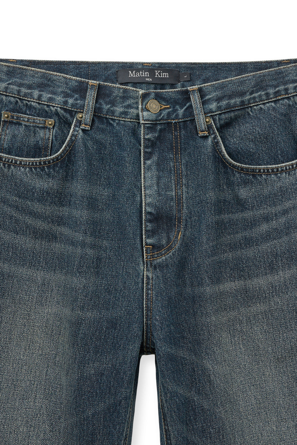 Matin Kim - Washed Flare Denim Pants (Blue) product image 3 | TRAB K-Fashion Australia