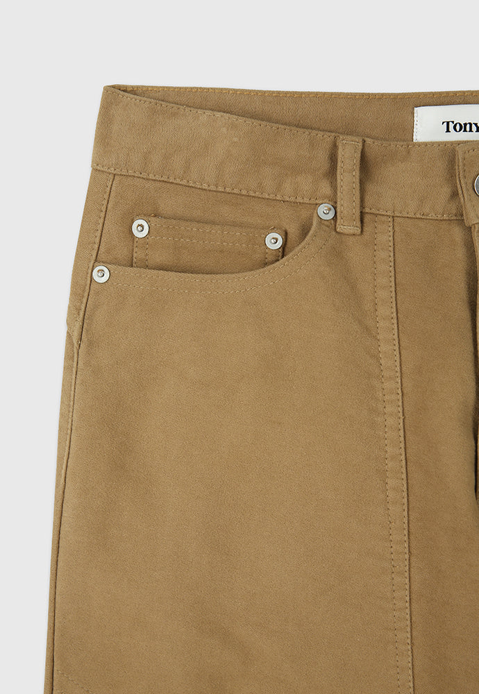 Tonywack - Garment-Washed Moleskin Straight Pants (Washed Beige) product image 12 | TRAB K-Fashion Australia
