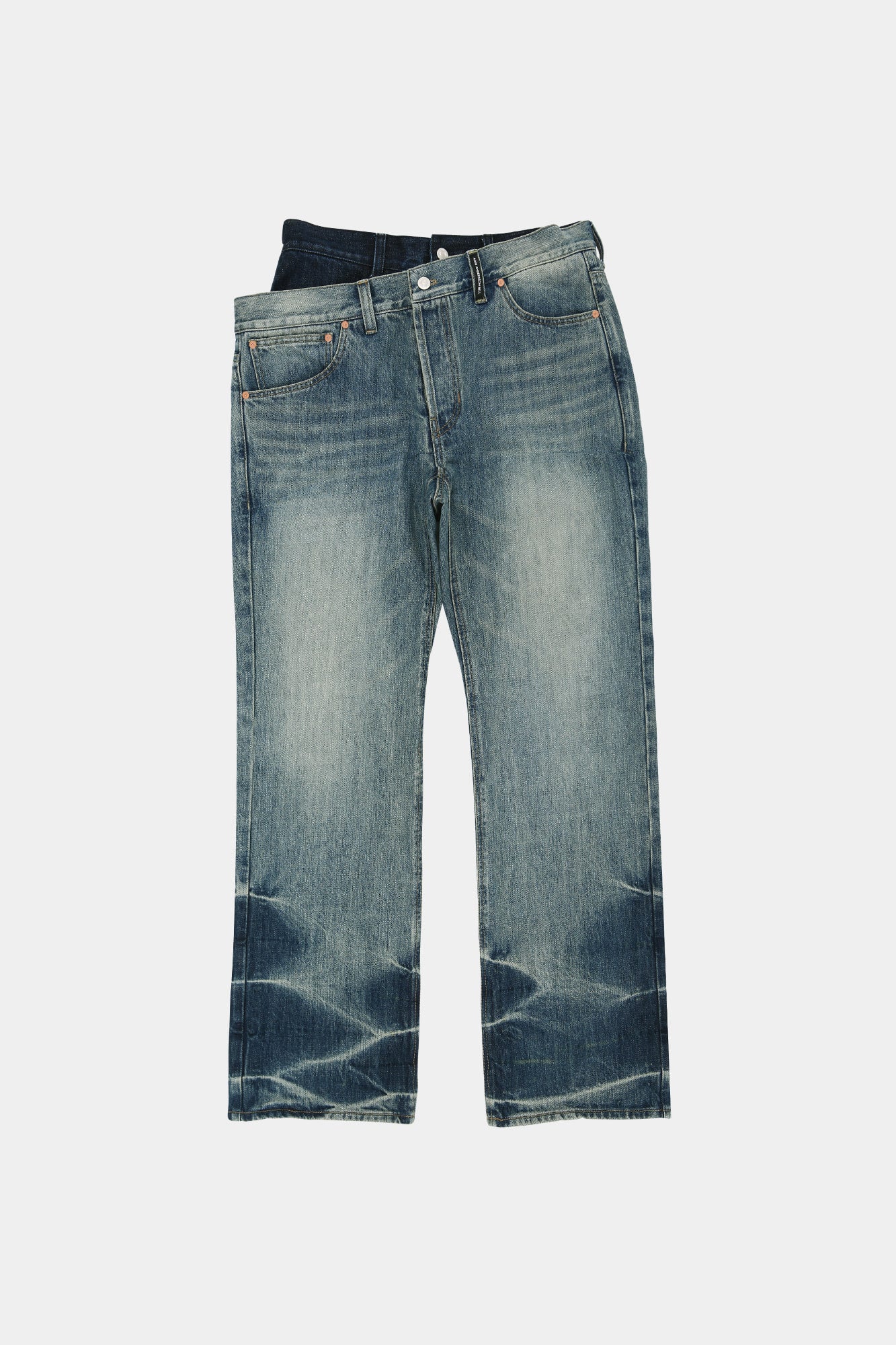 Andersson Bell - Unisex Asymmetric Layered Wide-Leg Jeans (Blue) product image 12 | TRAB K-Fashion Australia