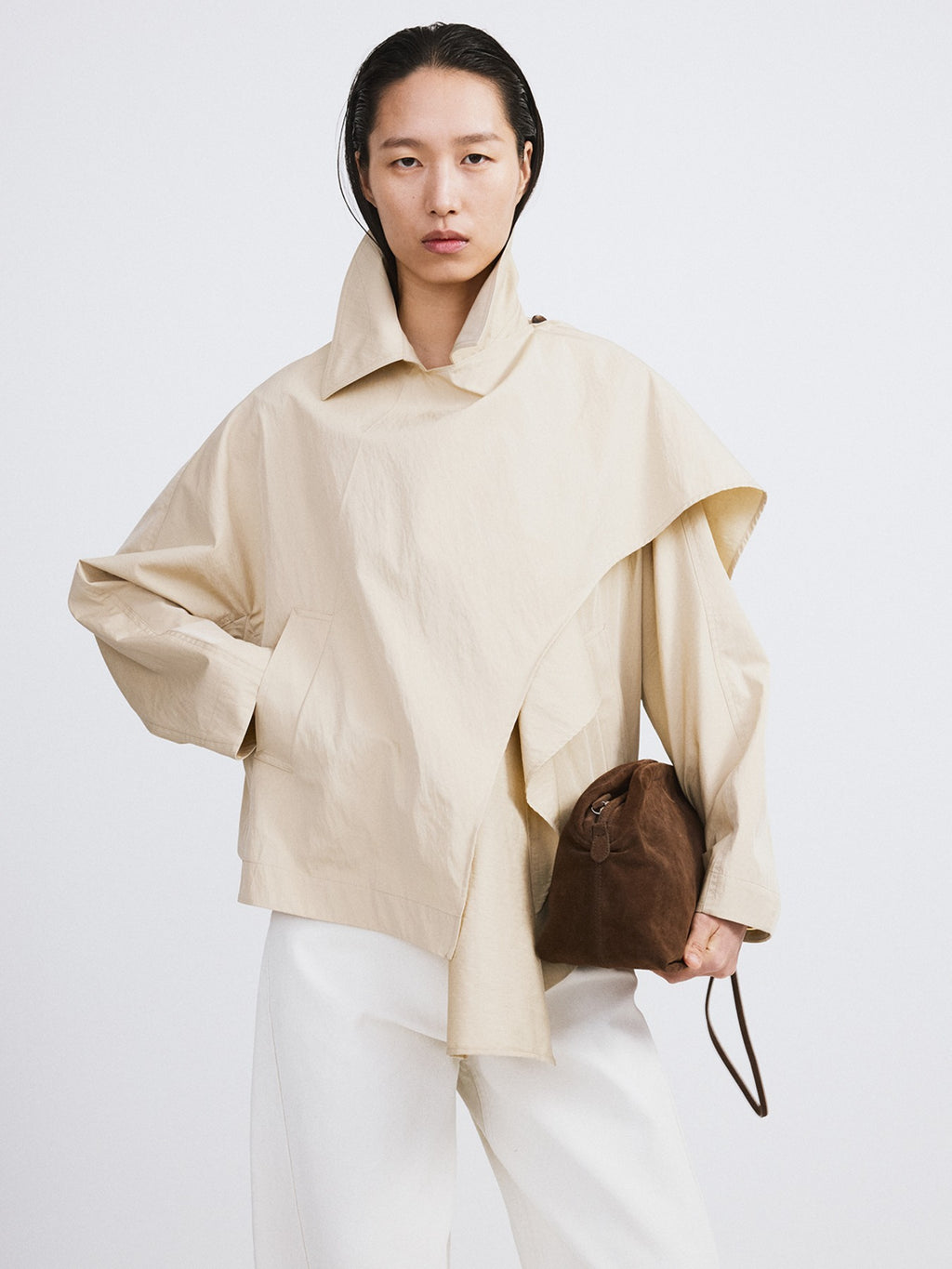Recto - Muffler Wrap Coat (Yellow Beige) product image 1 | TRAB K-Fashion Australia