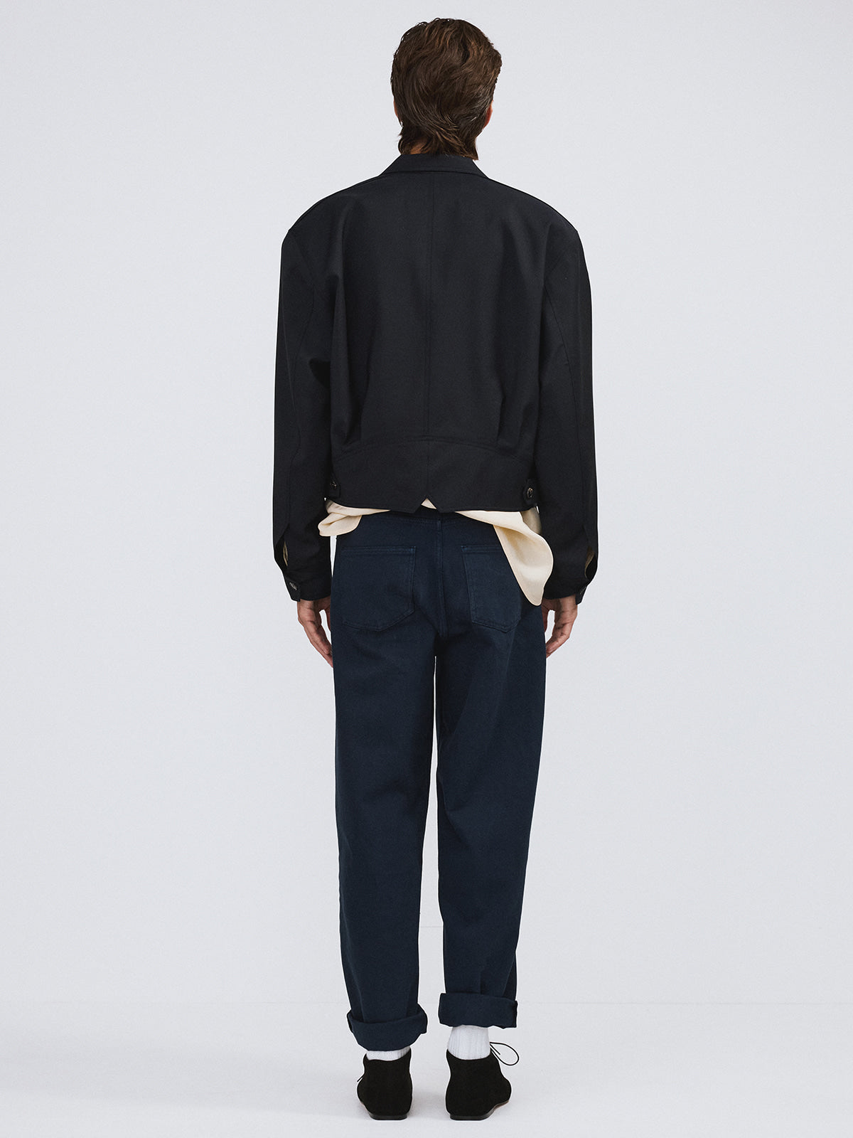 Recto - Double Breasted Short Jumper (Dark Navy) product image 3 | TRAB K-Fashion Australia