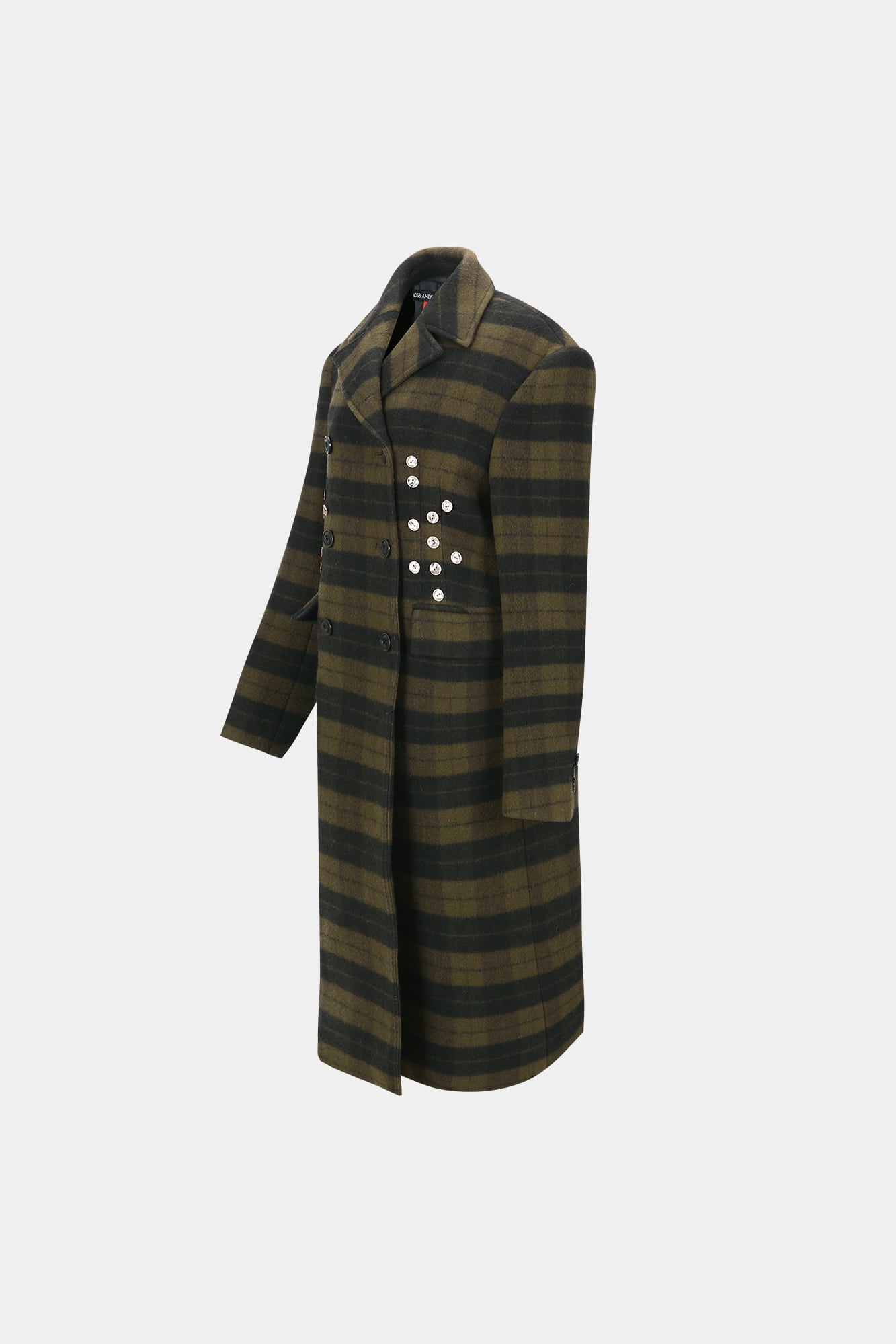 Andersson Bell - Lacie Check Buttons Coat (Green) product image 8 | TRAB K-Fashion Australia