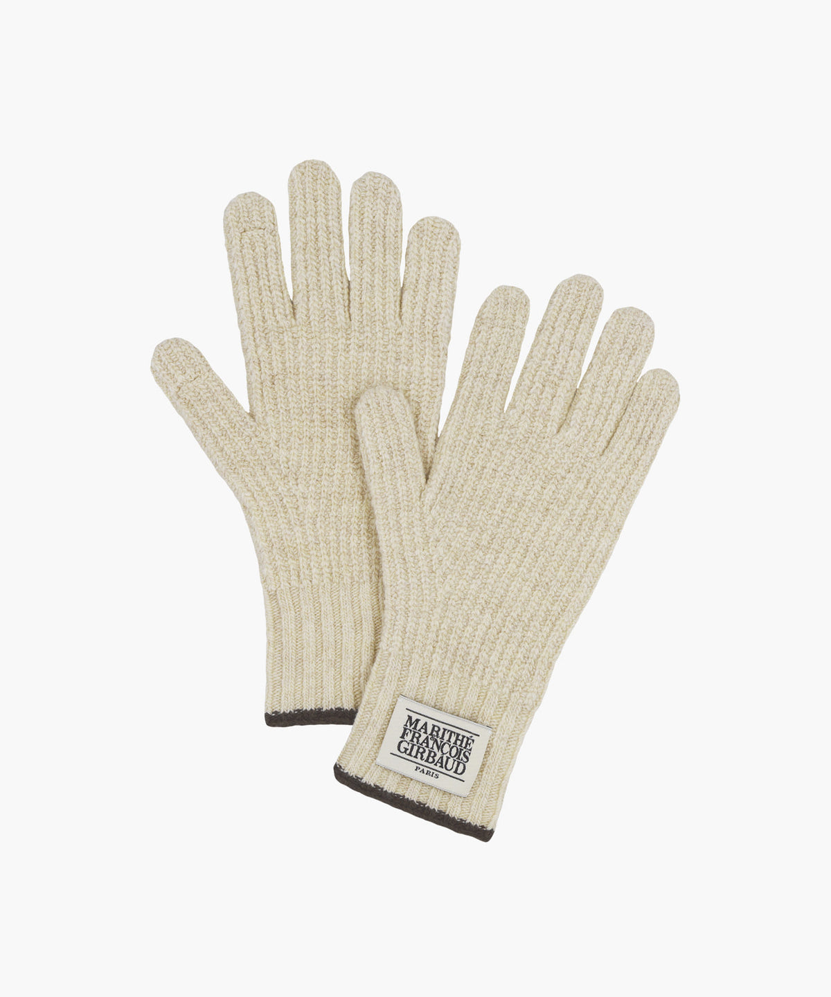 Marithe & Francois Girbaud - Classic Logo Knit Glove (Light Beige) product image 3 | TRAB K-Fashion Australia