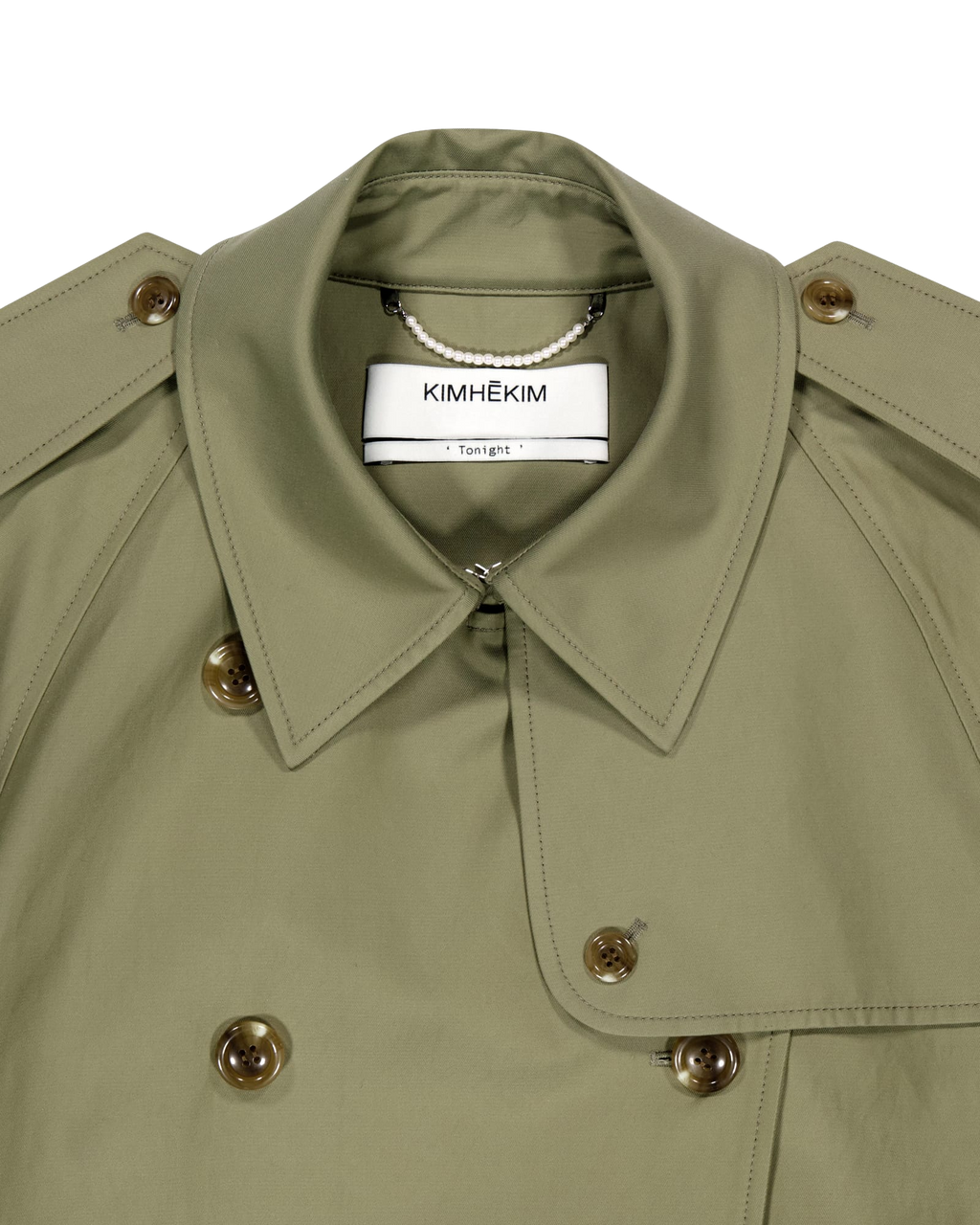 Kimhe Kim - Cotton-Rayon Belted Trench Coat (Olive Green) product image 24 | TRAB K-Fashion Australia