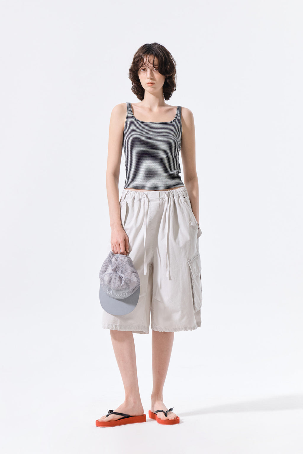 Matin Kim - Square Neck Cropped Tank Top (Black) product image 9 | TRAB K-Fashion Australia