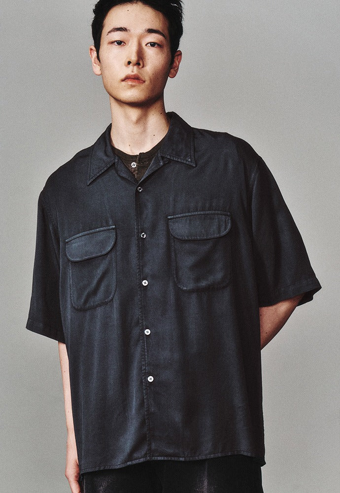 Art if acts - Tencel Two Pocket Half Shirt (Vintage Charcoal) product image 1 | TRAB K-Fashion Australia