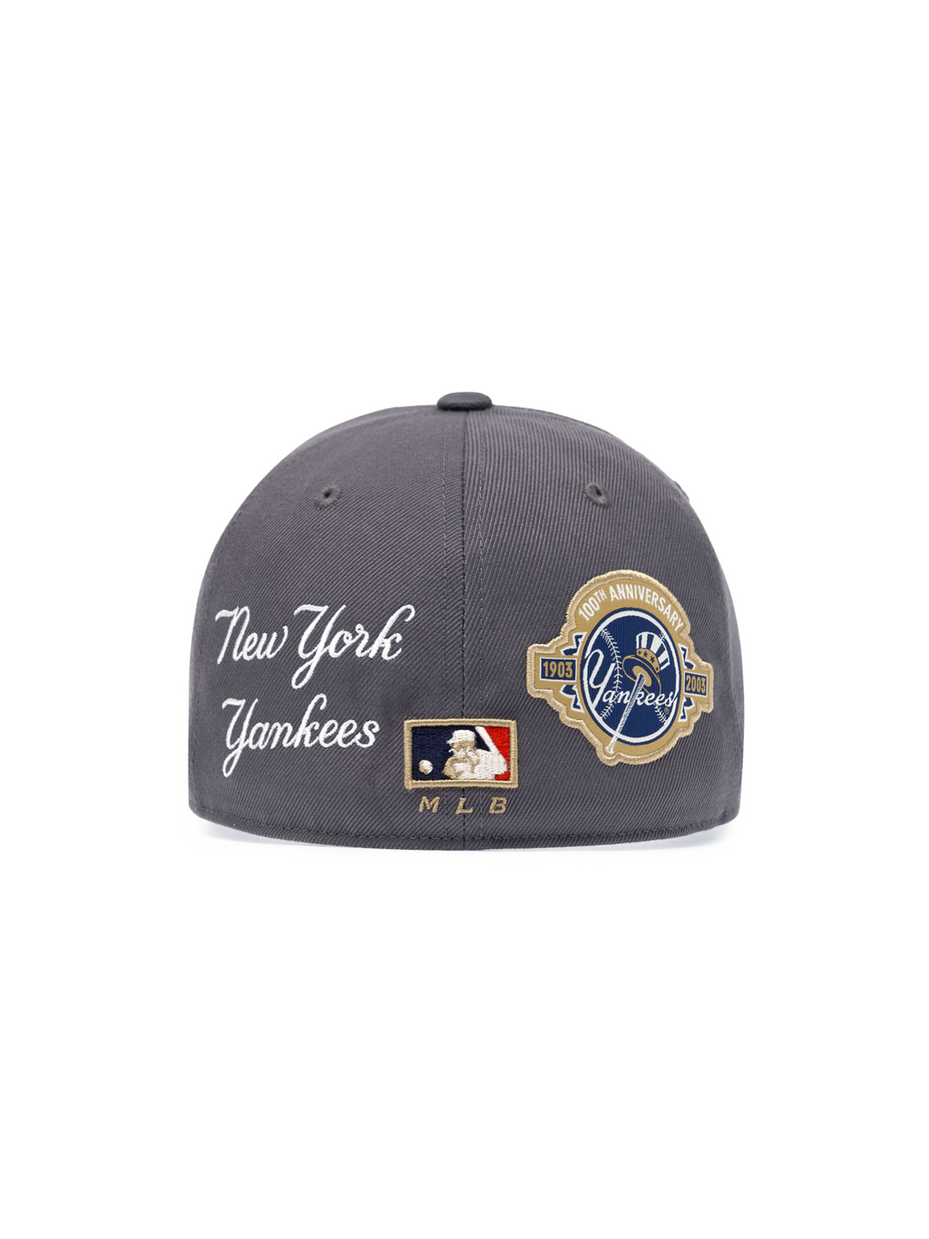 MLB Korea - MLB Signature Patch Structure Ball Cap New York Yankees (Dark Gray) product image 2 | TRAB K-Fashion Australia