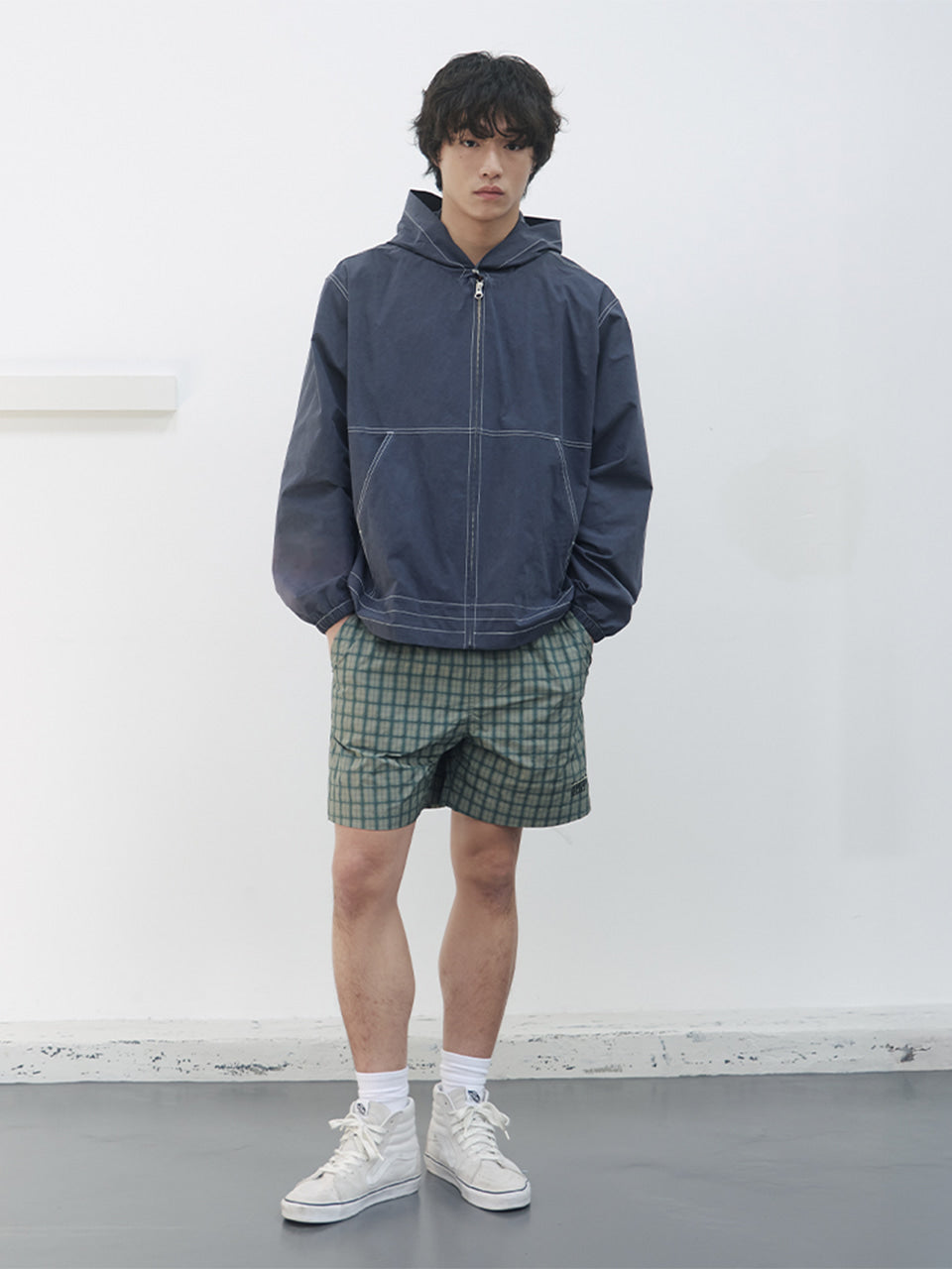 Kijun - Navajo Hooded Jacket (Navy) product image 4 | TRAB K-Fashion Australia