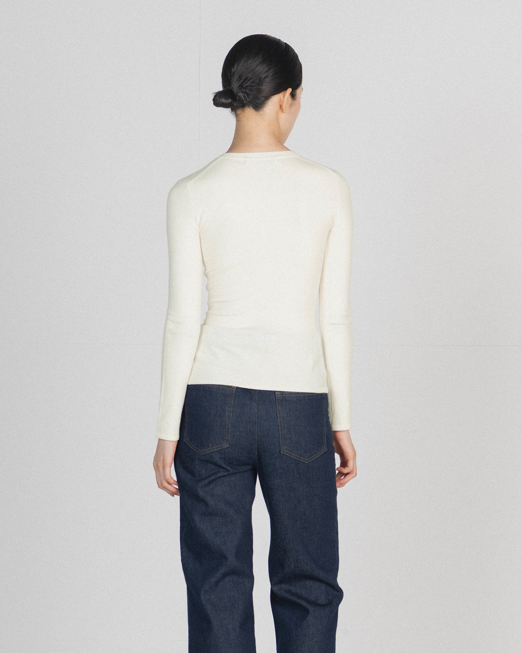 Brownyard - Slim Round Cardigan (Ivory) product image 3 | TRAB K-Fashion Australia