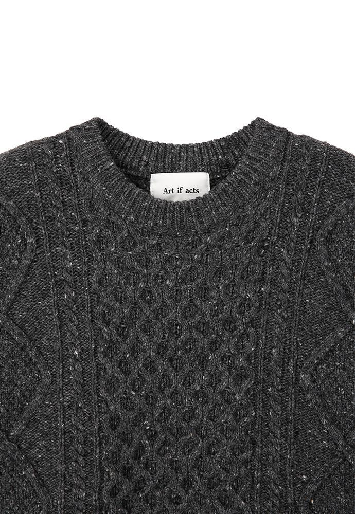 Art if acts - Fisherman Cable Sweater (Charcoal) product image 9 | TRAB K-Fashion Australia