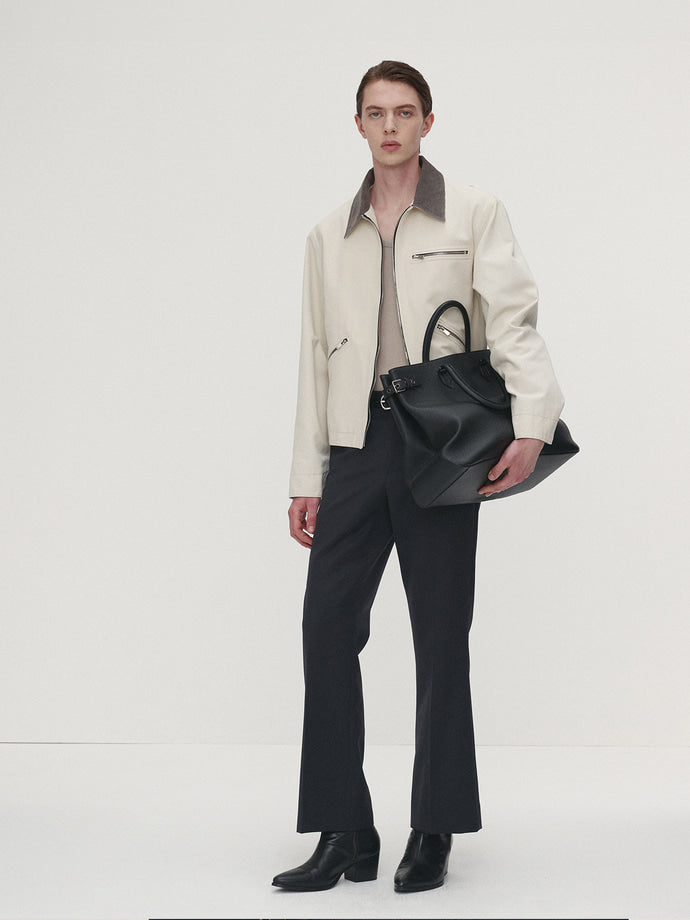 Tonywack - Washed Corduroy Collar Work Jacket (Ecru) product image 2 | TRAB K-Fashion Australia