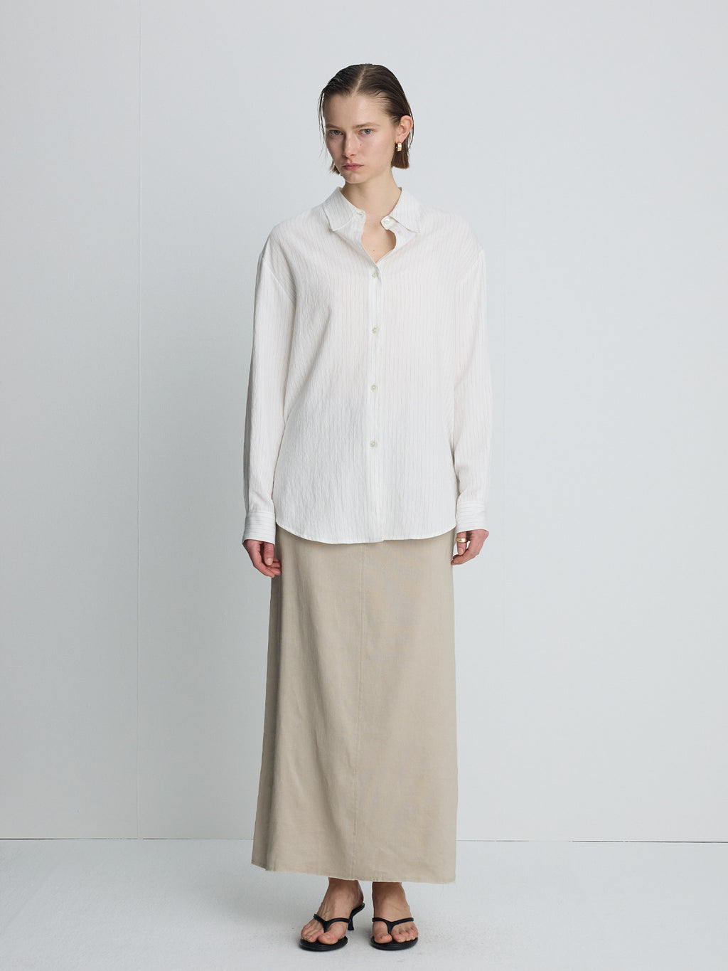 Tonywack - Linen Relaxed Maxi Skirt (Sand) product image 1 | TRAB K-Fashion Australia