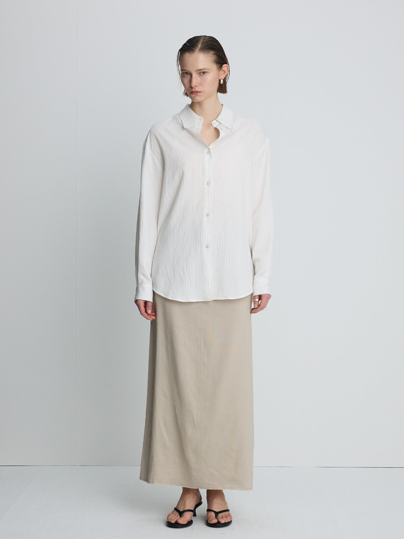 Tonywack - Linen Relaxed Maxi Skirt (Sand) product image 1 | TRAB K-Fashion Australia