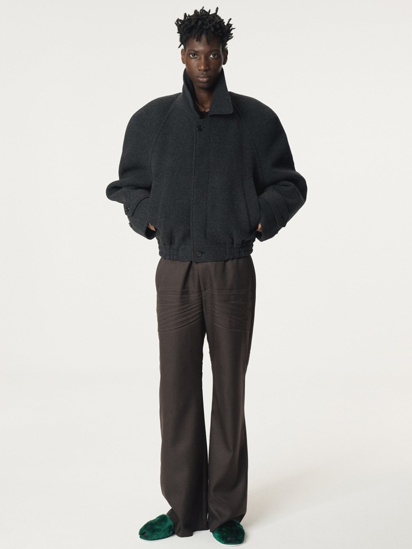 Recto - Reglan Sleeves Wool Jumper (Charcoal Grey) product image 5 | TRAB K-Fashion Australia