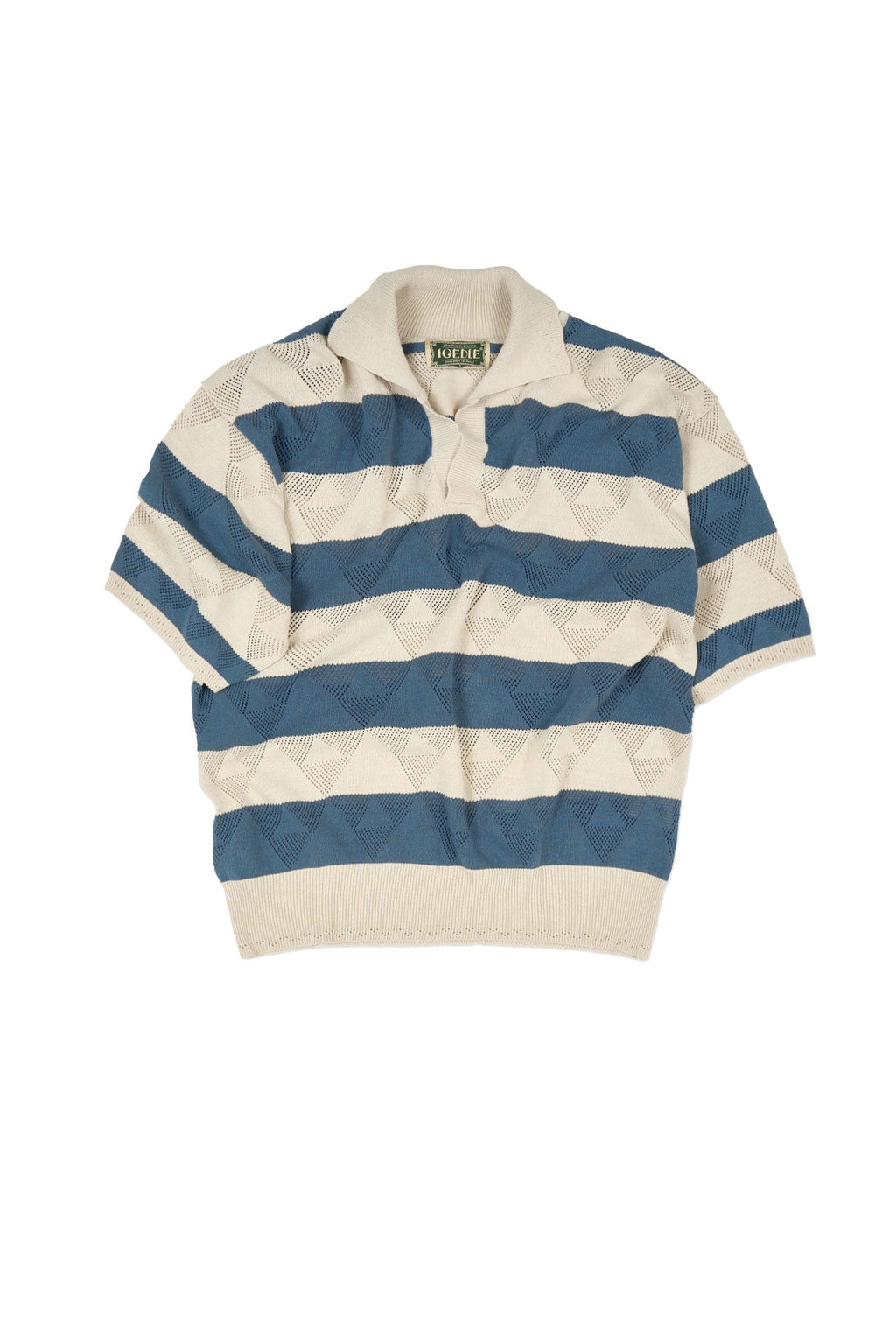 Ioedle - Split Stripe Short Sleeve Knit (Blue) product image 1 | TRAB K-Fashion Australia
