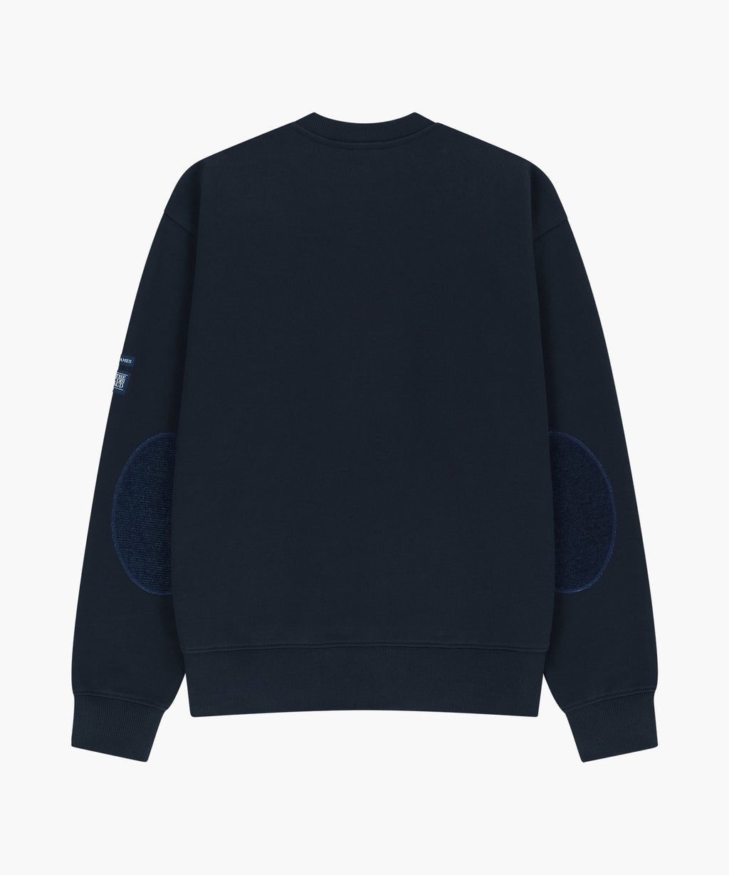 Marithe & Francois Girbaud - Marithe X Saint James Bon Bon Elbow Patch Sweatshirt (Dark Navy) product image 4 | TRAB K-Fashion Australia