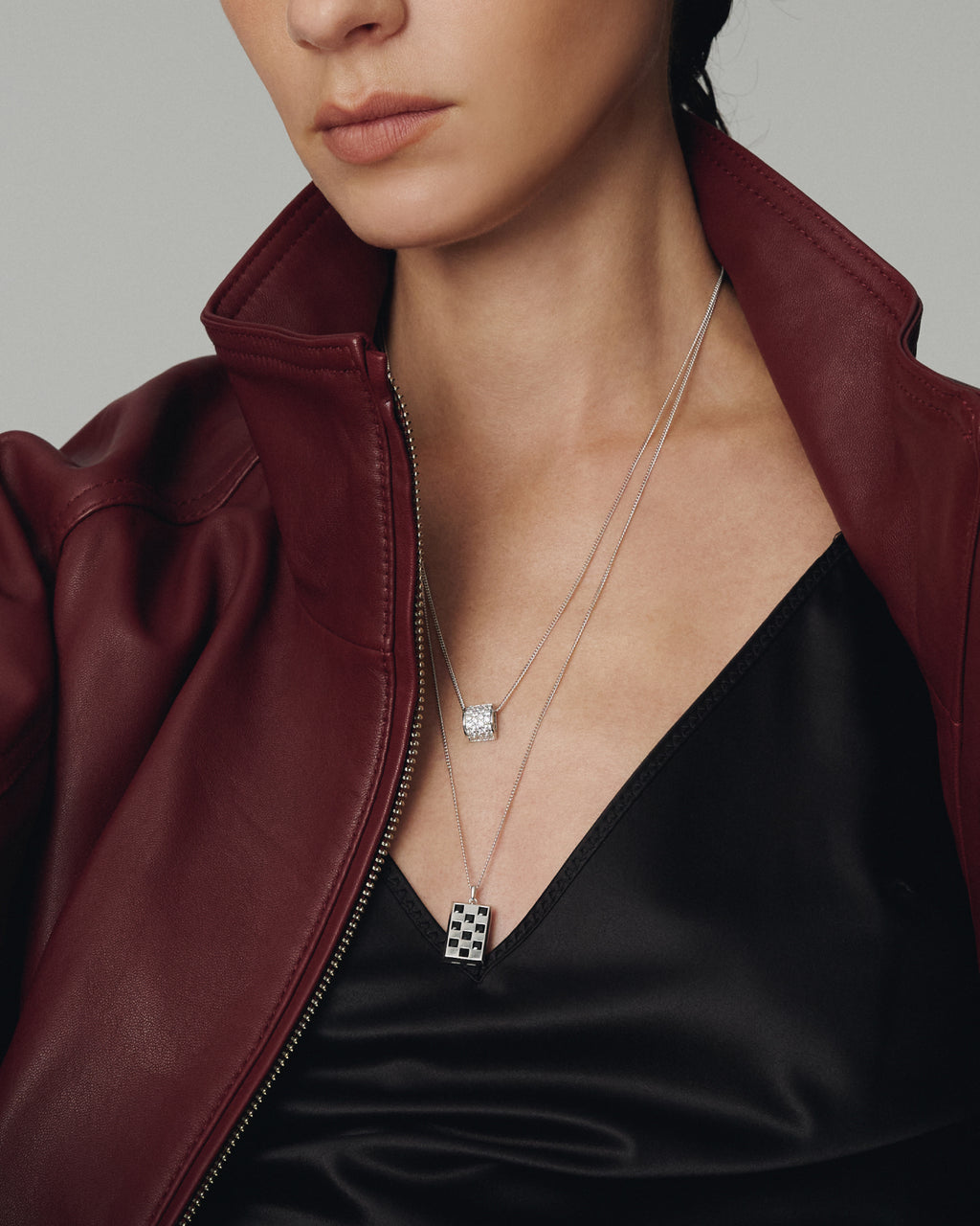 Numbering - Pave Dome Pendant Necklace #3804 product image 1 | TRAB K-Fashion Australia