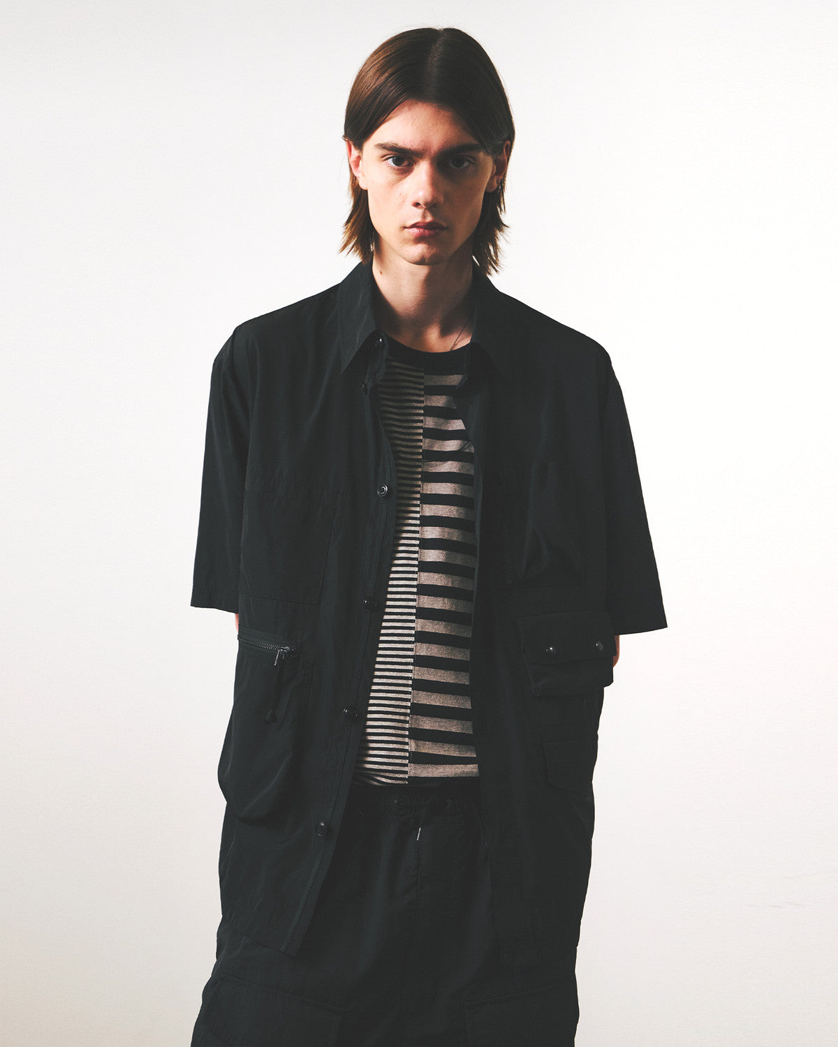 Eastlogue - Mil Multi Pocket Half Shirts (Black) product image 5 | TRAB K-Fashion Australia