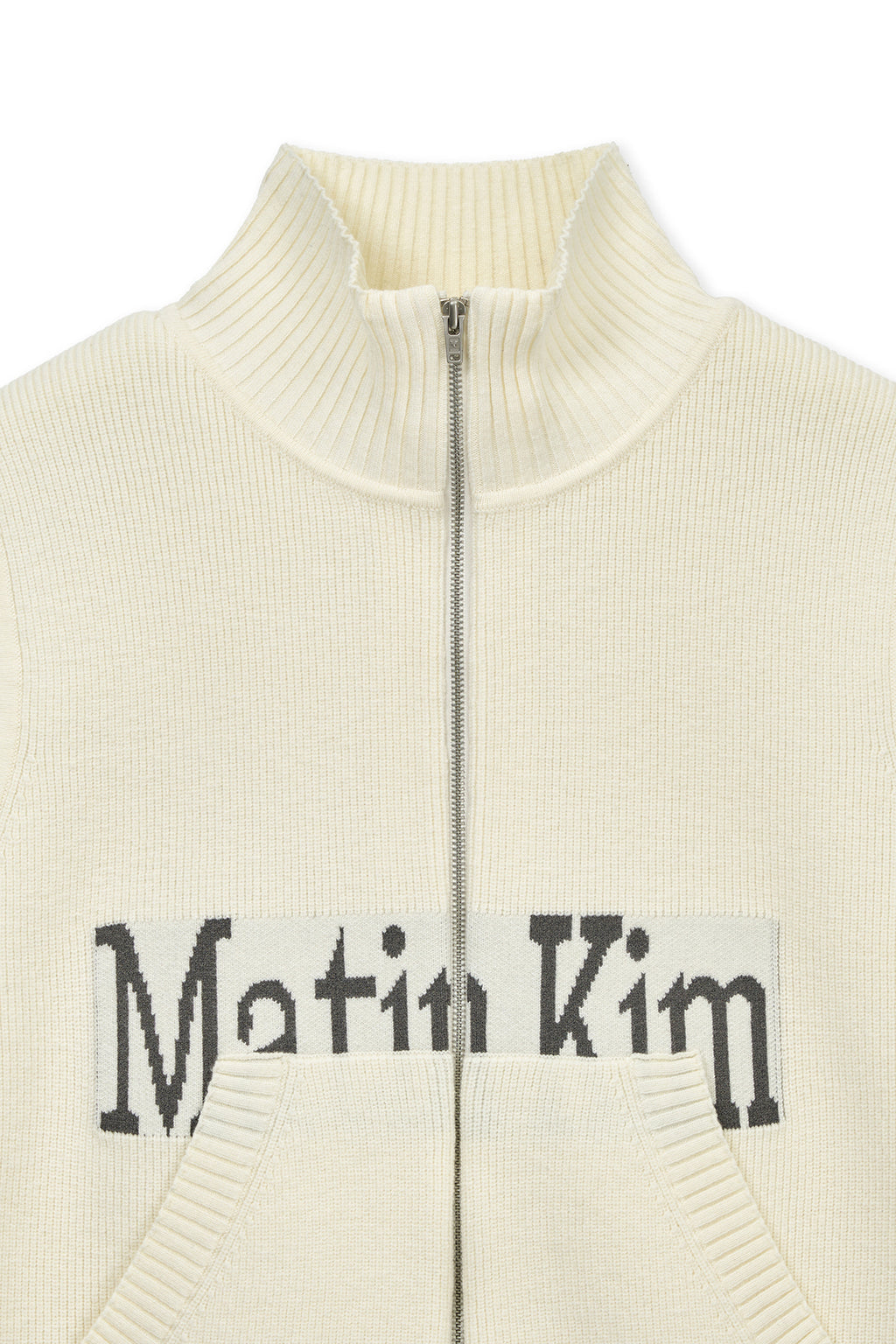 Matin Kim - Matin Kim Spell Point Knit Zip Up Vest (Ivory) product image 3 | TRAB K-Fashion Australia