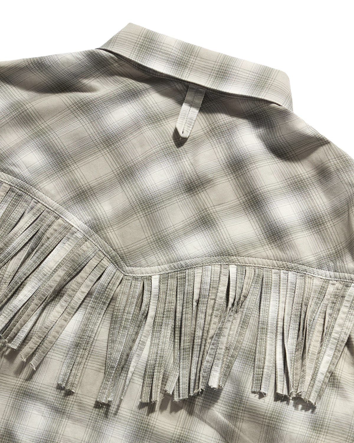 Eastlogue - Western Fringe Shirt (Sand Olive Check) product image 4 | TRAB K-Fashion Australia