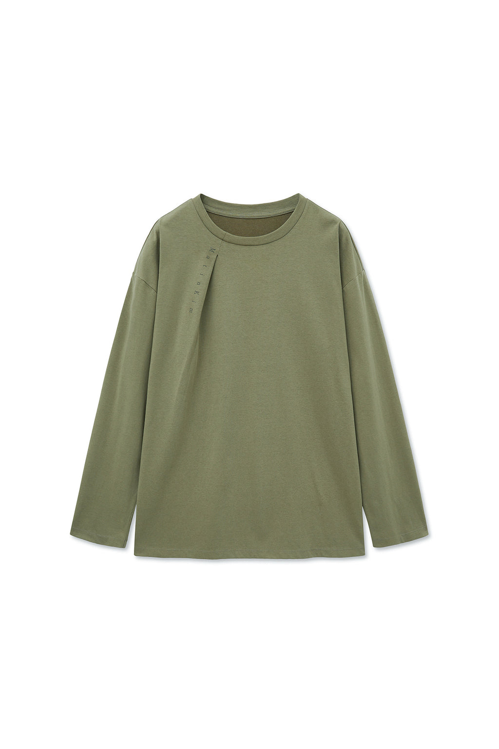Matin Kim - Tuck Point Long Sleeve Top (Light Khaki) product image 1 | TRAB K-Fashion Australia